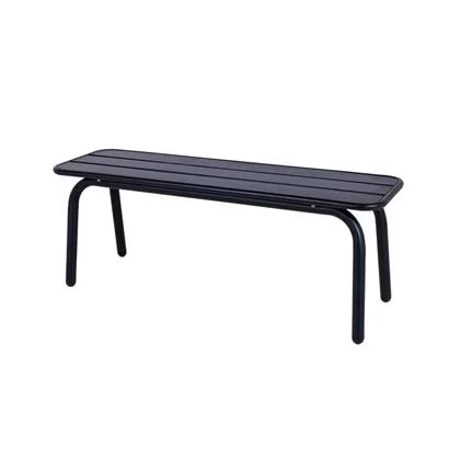 Metalen tuinbank Max 120 cm zwart - zonder rugleuning
