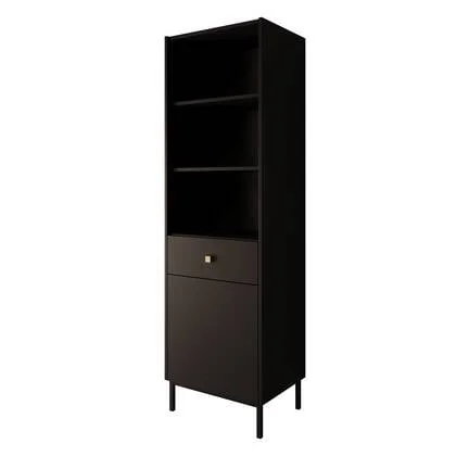 Meubella - Boekenkast Norment - Zwart - 54 cm