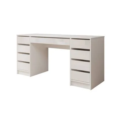 Meubella - Bureau Avio 2 - Wit hoogglans - 154 cm