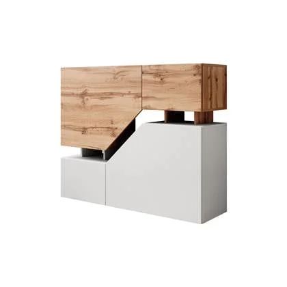 Meubella Dressoir Canberra - Eiken - Wit - 120 cm