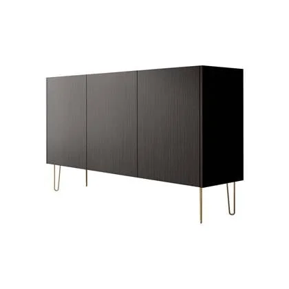 Meubella Dressoir Hacienda - Zwart - 144 cm