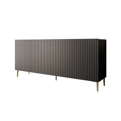 Meubella Dressoir King - 180 cm - Mat zwart