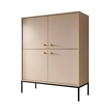 Meubella Dressoir Moreno - Beige - 104 cm - Hoog