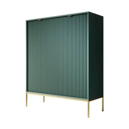 Meubella Dressoir Navil 2 - Groen - 104 cm - Hoog