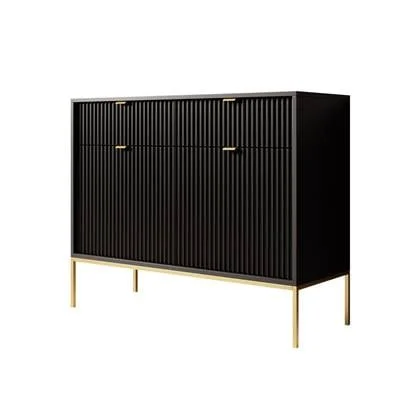 Meubella Dressoir Navil 2 - Zwart - 104 cm