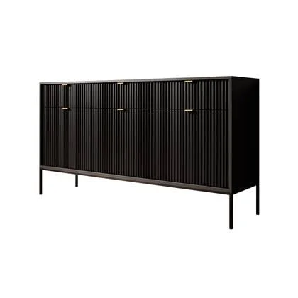 Meubella Dressoir Navil - Zwart - 154 cm