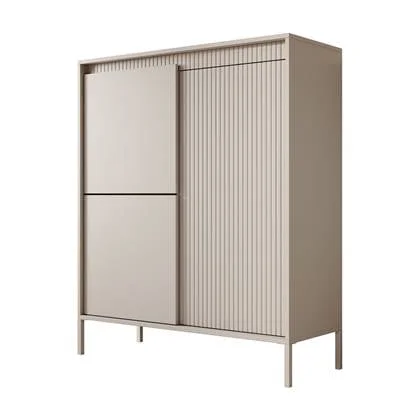 Meubella Dressoir Saran - Beige - Hoog - 104 cm