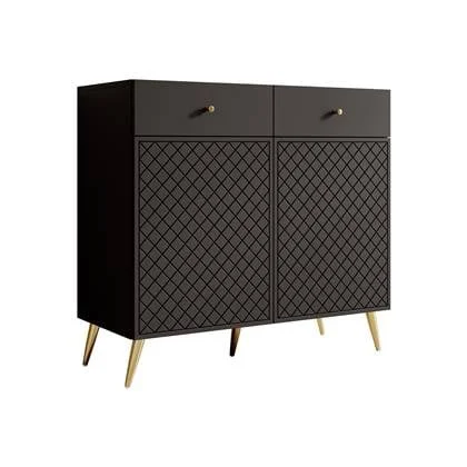 Meubella Dressoir Tadeo - Zwart - 100 cm