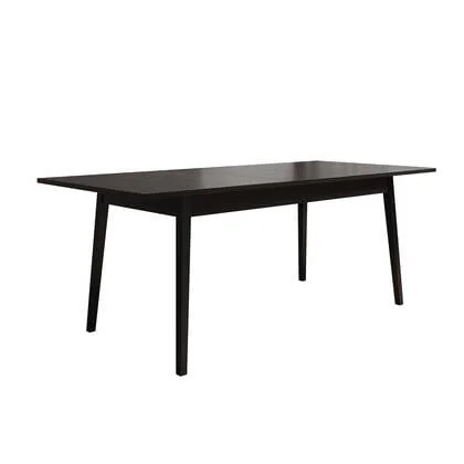 Meubella - Eetkamertafel Monor - Zwart eiken - 200 cm - Uitschuifbaar