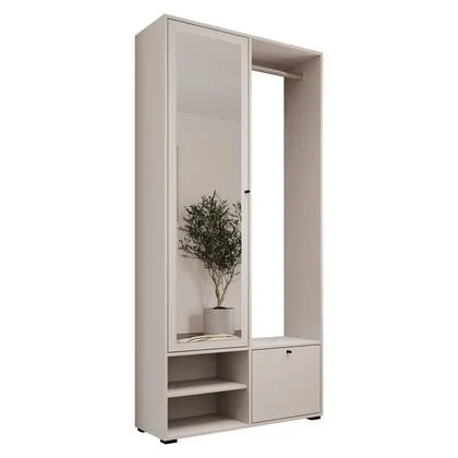 Meubella - Halkast Deacon - Wit - 90 cm - Met spiegel