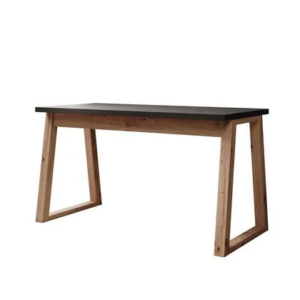 Meubella - Ithaca - Bureau - Zwart - 135x65 cm