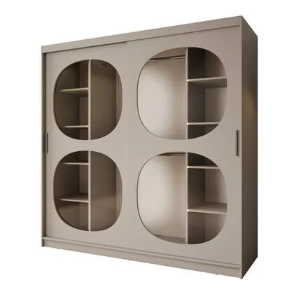 Meubella - Kledingkast Bravanti - Beige - 200 cm