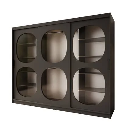 Meubella - Kledingkast Bravanti - Zwart - 250 cm