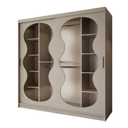 Meubella - Kledingkast Bunaro - Beige - 200 cm