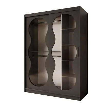 Meubella - Kledingkast Bunaro - Zwart - 150 cm