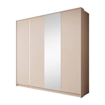 Meubella Kledingkast Desert - Beige - 220 cm - Met spiegel