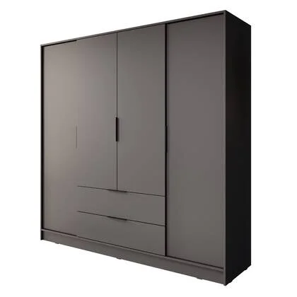 Meubella - Kledingkast Kellan - Grijs - 206 cm