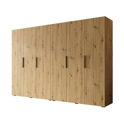 Meubella - Kledingkast Marquesa - Eiken - 300 cm