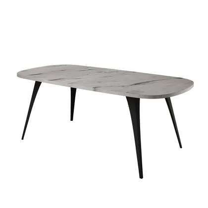 Meubella - Salontafel Flix - Wit marmer - 120 cm