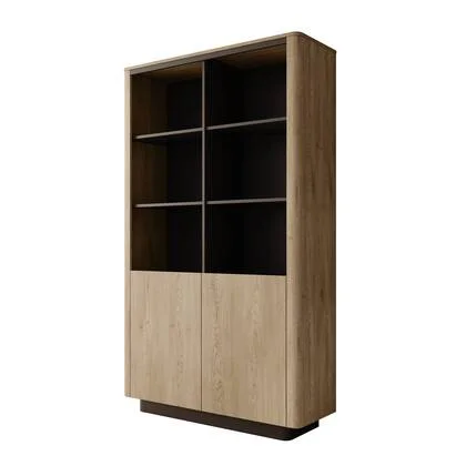 Meubella - Taywan - Boekenkast - Eiken - 113x38x190 cm