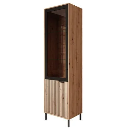 Meubella - Vitrinekast Malaika - Eiken - 55 cm