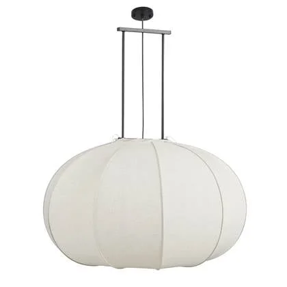 Mica Decorations Pego Hanglamp - H94 x Ø89 cm - Linnen - Off White