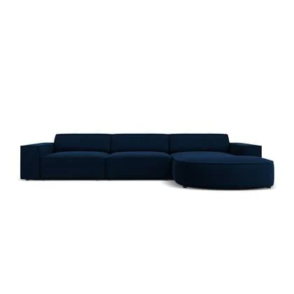 Micadoni 4-zits hoekbank Jodie velvet Chaise Longue rechts