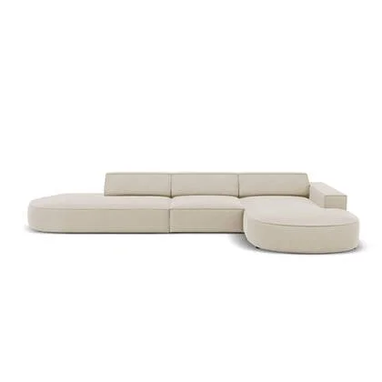 Micadoni 6-zits hoekbank Jodie velvet rechts rond