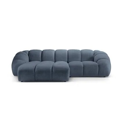 Micadoni Diana 3-zits Hoekbank met Chaise Longue Links - Denimblauw