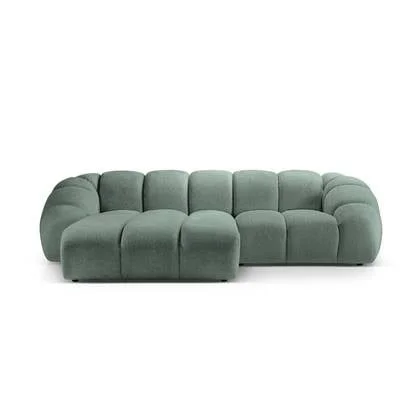 Micadoni Diana 3-zits Hoekbank met Chaise Longue Links - Mintgroen