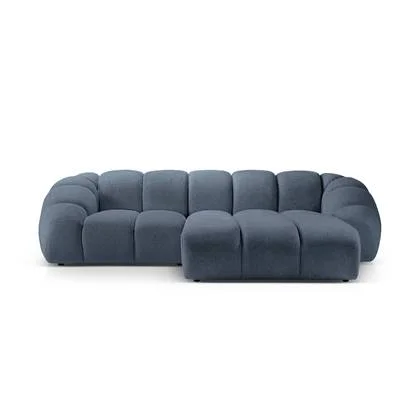 Micadoni Diana 3-zits Hoekbank met Chaise Longue Rechts - Denimblauw