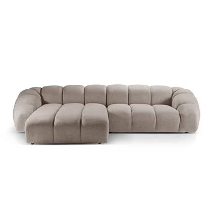 Micadoni Diana 4-zits Hoekbank met Chaise Longue Links - Beige