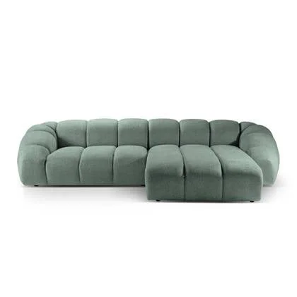 Micadoni Diana 4-zits Hoekbank met Chaise Longue Rechts - Mintgroen