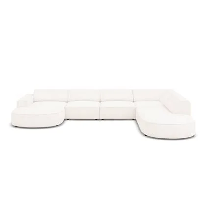 Micadoni Home U-bank Jodie bouclé Chaise longue rechts