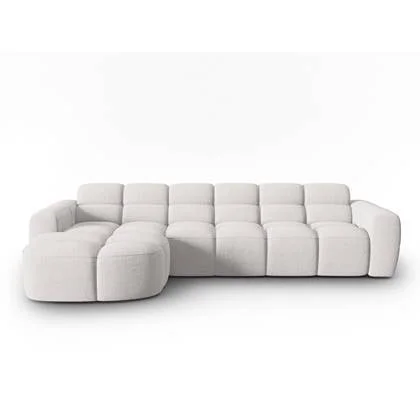 Micadoni Lisa Hoekbank met Chaise Longue Links - Lichtgrijs