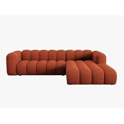 Micadoni Lupine 4-zits Hoekbank met Chaise Longue Rechts - Chenille - Terra