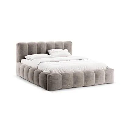 Micadoni Lupine Bedframe met Opbergruimte 160 x 200 cm - Chenille - Cappuccino