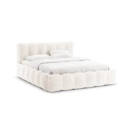 Micadoni Lupine Bedframe met Opbergruimte 180 x 200 cm - Chenille - Lichtbeige