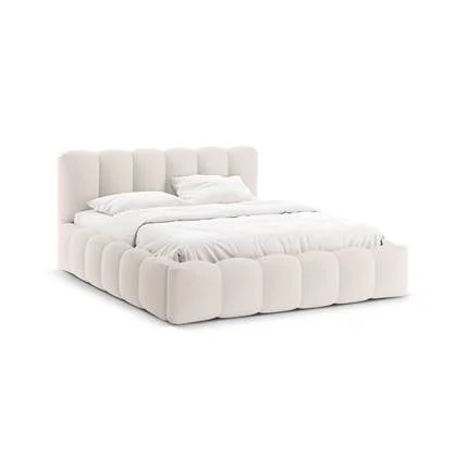 Micadoni Lupine Bedframe met Opbergruimte 180 x 200 cm - Lichtbeige
