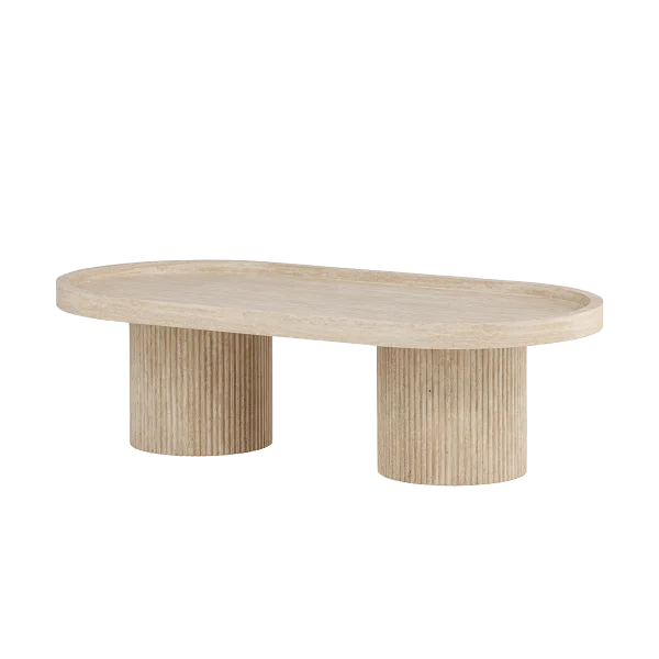 Micah houten salontafel beige - 120 x 60 cm