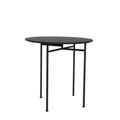 MINT Furniture Bijzettafel, D80 cm, H75 cm, Zwart gebeitst eiken