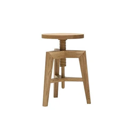 MINT Furniture Kruk SCREW BENCH S 38 × 38 × 45 (59) cm, eiken