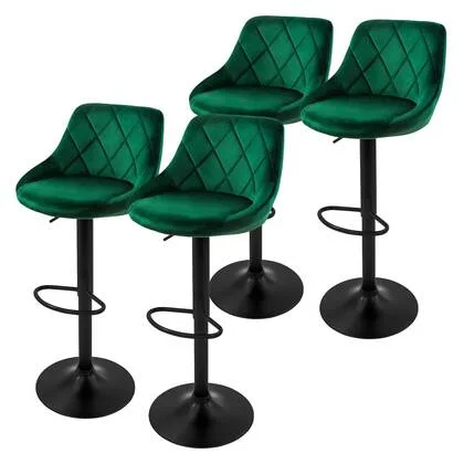 ML-Design Barkruk Elia velvet set van 4