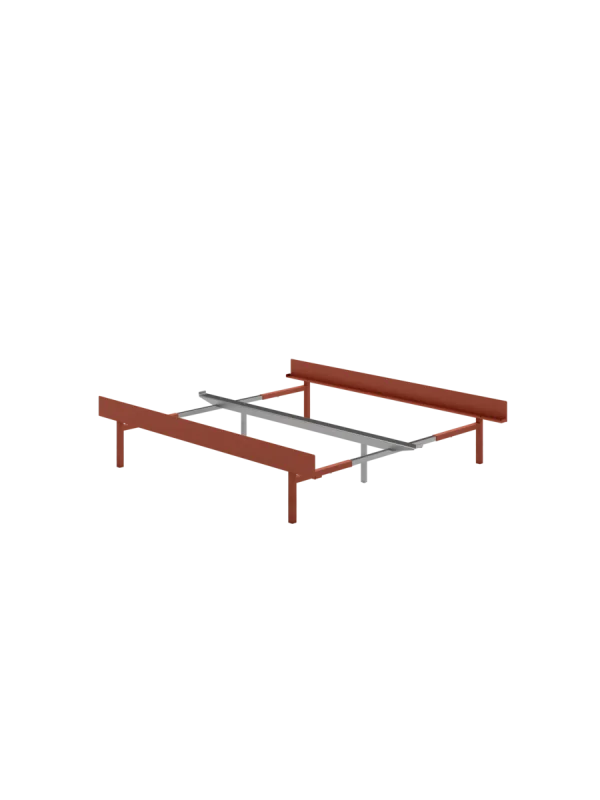 Moebe Bed 90-180 cm - Höhe 39 cm - terracotta