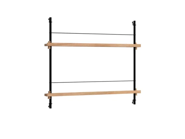Moebe - Magazine Shelving 65 Plank Oak/Black