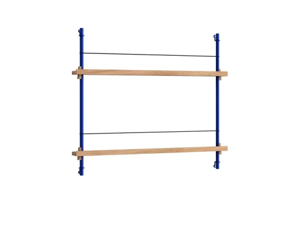 Moebe - Magazine Shelving 65 Plank Oak/Deep Blue