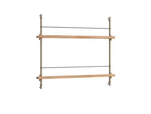Moebe - Magazine Shelving 65 Plank Oak/Warm Grey