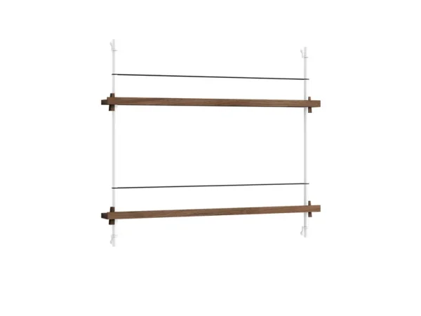 Moebe - Magazine Shelving 65 Plank Smoked Oak White