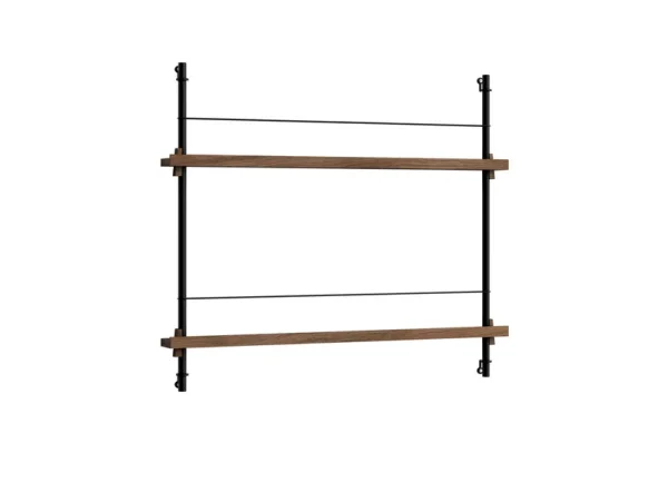 Moebe - Magazine Shelving 65 Plank Smoked Oak/Black