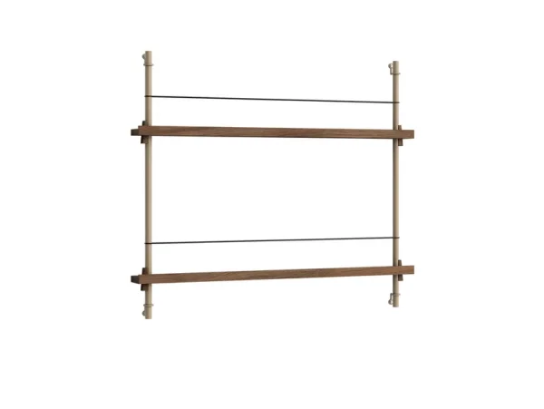 Moebe - Magazine Shelving 65 Plank Smoked Oak/Warm Grey